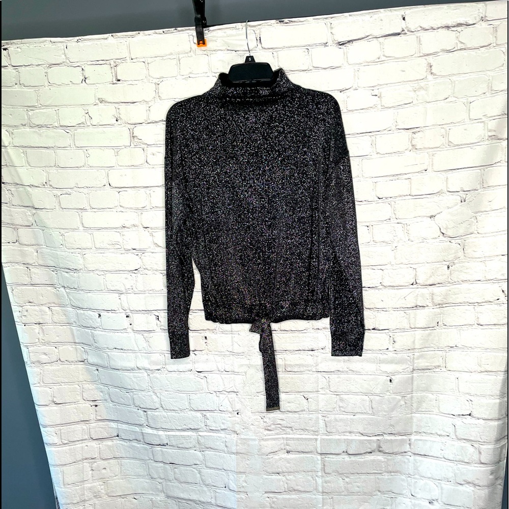 Michael Kors black and silver mock neck